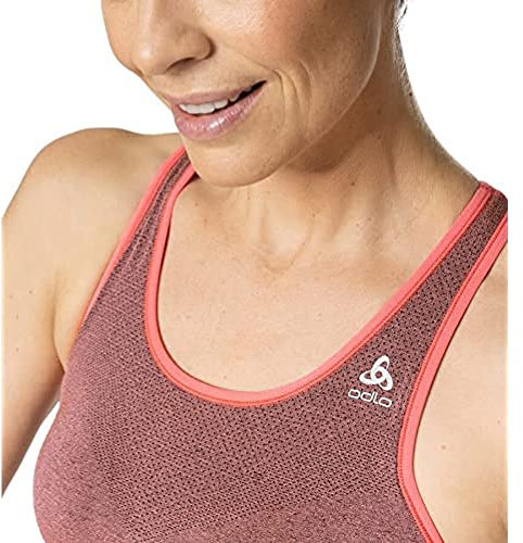 Odlo Damen Sport BH Seamless MEDIUM CERAMICOOL Support, Cayenne Melange, L