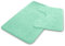 VELVETIO Bath Mat Set 2 Piece Machine Washable for Bathroom, Jacquard Greek Non Slip Quick Dry Shower Rugs & Bathtub Mats, Highly Water Absorbent 100% Polypropylene Toilet Rug Sets, Aqua
