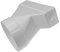 Vent Systems 204 x 60 mm rectangular plana hasta Ø125 mm conector de conducto redondo – entrada de tubo horizontal corta – Acoplamiento de salida – Calefacción refrigeración, conexión de ventilación –