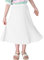 Maeau Faltenrock Lang für Mädchen Chiffon Plissee Rock Kinder Mädchen Mittellange Midi Faltenröcke 11 12 Jahre 150 Weiß A Linien Röcke Elastische Hohe Taille Gefaltete Rock Sommer Frühling Schule