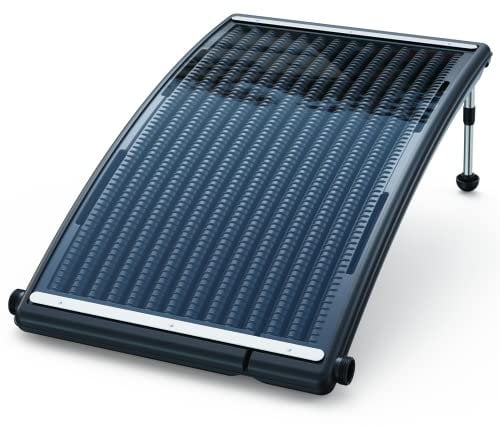 YiViKPE Curve Solar Pool Heater, Made for Above-Ground and Inground Pools, Includes Two Hoses & Clamps, Two Adapters