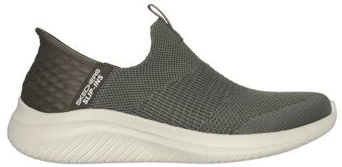 Skechers Women's Ultra Flex 3.0 Cozy Streak Ultra Flex 3.0 Cozy Streak, Olive Knit Trim, 3 UK