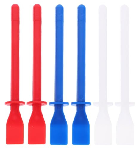 OSALADI Lot de 6 grattoirs à colle - Feuille enduite de colle - Spachella - Silicone et plastique - Pour la peinture - Colle pour cuir - Spatule - Répartiteur de colle