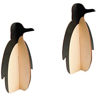 Cabilock 2st Pinguin Brillengestell Tier Holz Brille Brillenhalter Brillenständer Nachttisch Organizer Frauen Ständer Für Brillengestell Figurenregal Kind Hölzern Glas Dekorationen