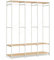 SONGMICS Armario de Ropa Portátil, Armario Plegable, Perchero, Organizador Armario, con Barras de Colgar, Estantes de Almacenamiento, Ganchos Extraíbles, 40 x 141 x 180 cm, Beige Natural RGR005W67