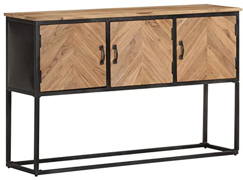 GuyAna Sideboard 120x30x75 cm SchräNke Sideboard Wohnzimmer KüChenschräN Sideboards Wohnzimmerschrank Akazie Massivholz