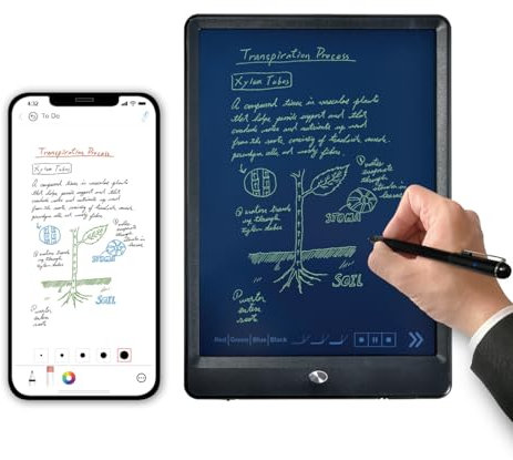 Grehge Digital Smart Pen + Small Notepad, Real-time Sync for Digitizing, Storing and Sharing Paper Notes, Ideal for Notes, Drawing, Classroom, Meeting