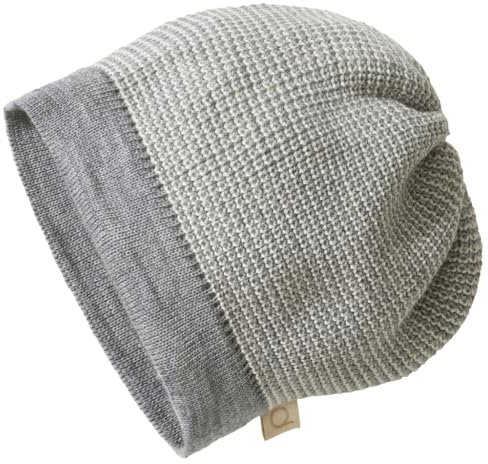 Disana Beanie Baby, Kind - 100% Bio-Merino – atmungsaktiv, bequem & weich - Unisex 42-54 cm – nachhaltig & fair – angenehme Wärme, Kopf an - Made in Germany | Grau-Natur Gr. 2