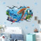 wondever Wandtattoo Meeresschildkröte Groß Unter dem Meer Wandaufkleber Unterwasserwelt 3D Delphin Tropischer Fisch Ozean Wandsticker Wanddeko für Kinderzimmer Babyzimmer Badezimmer