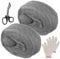 Anseom Mäuse 0 Stahlwolle Fein Gegen Nagetiere Steel Wool 2 Stück Steel Wool Füllt Löcher und Wand Risse für Haus Garage und Garten 100g mit Einem Paar Handschuhen und Einer Schere