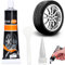 Reifenkleber, Reifenreparatur Kleber, Reifen Gummi Kleber, 50ml Autoreifen Kleber Mit Spitzendüse und Schaber Geeignet für Autoreifen Fahrrad Motorrad, Schnelle Reparatur von Reifenrissen
