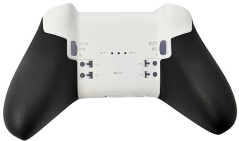 Hzxkqmil Boîtier de Remplacement Coque Inférieure Coquilles de Plaques de Couvercle Arrière pour Xbox Manette Elite Series 2/Manette Series 2 Core (Blanc)