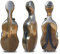 YoungMonic Advance Cellophanhülle für 4/4, volle Größe, Karbonfaser, mit Rädern, starke leichte Cellophantasche, silberfarben und braun