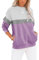 Cuptacc Sweatshirt Damen Pullover Herbst Langarmshirt Damen Oberteile Elegant Rundhal Fishion Tshirt Pulli Lila XL 46-48