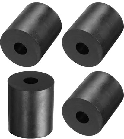 QUARKZMAN 4 Piezas Espaciadores de Goma 30mm OD 10mm ID 35mm de Altura Antivibración Redondo Arandelas Gruesas para Accesorios de Hogar y Coche