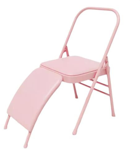 ZHXQRP Yoga-Hilfsstuhl mit Abnehmbarer Lendenwirbelstütze lindert Rückenschmerzen Yoga-Stühle für Erwachsene Klappbares Balance-Handstand-Trainingsgerät