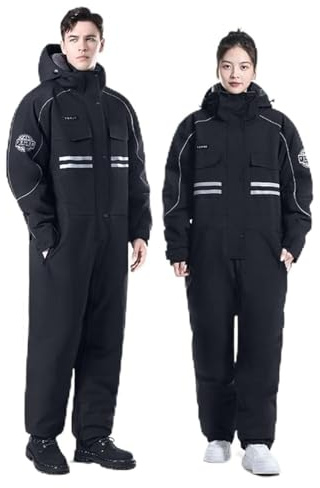 KYOFIS Traje de Nieve for Adultos de una Pieza, Traje de Nieve Mono de esquí con Aislamiento Impermeable a Prueba de Viento, Traje for Clima frío for Motos de Nieve for Adultos/Hombres/Mujeres(Large)