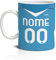 Tazza Tifoso Calcio Serie A Grafica Maglia Personalizzata con Nome e Numero - Misura 23x11 in Ceramica Sublimatica (Tifoso Napoli)