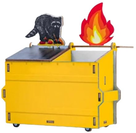 JISADER Pot à Crayons Décoratif En Bois, Organisateur de Bureau, Sculpture Artisanale, Support pour Pinceaux de Maquillage, Rangement Cosmétique pour La Maiso, Jaune