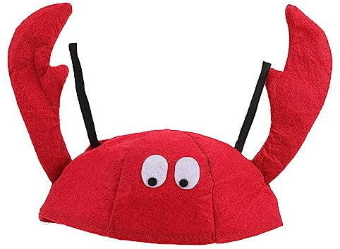 Holibanna Flannel Lobster Hut Für Halloween Lustige Tiermütze Weichem Material Für Partys Und Cosplay Kreative Kopfbedeckung Für Erwachsene