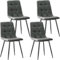 LEWE Esszimmerstühle 4er Set,Küchenstuhl mit Hoher Rückenlehne Moderne Stühle für Küche und Esszimmer,Metallbeinen,Gepolsterte Sitzfläche aus Technisches Tuch für Esszimmer,Küche & Wohnzimmer