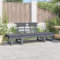 Myheimly Akazienholz Massiv Gartenbank 2-in-1 Sonnenliege Gartenliege Holzbank Sitzbank Tagesbett Gartenbett Liege Relaxliege Bank 190cm Grau