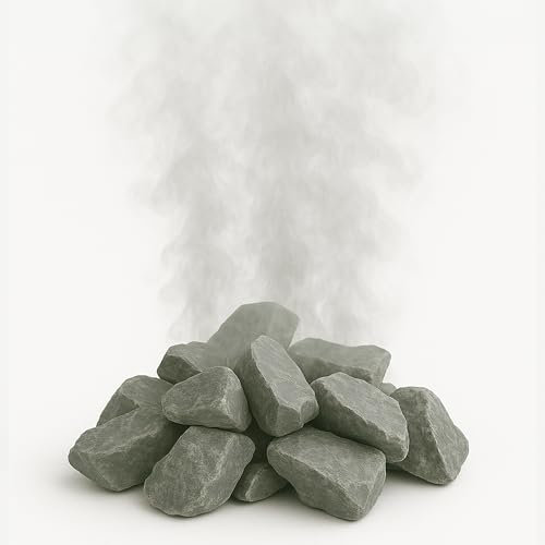 Flameup Diabas Saunasteine, 20 kg, 50-80 mm, vorgewaschene Aufgusssteine für Saunaofen, handverlesen, schadstofffreies Saunazubehör für alle Arten von Sauna