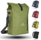 Bronea® 3 in 1 Fahrradtasche Wasserdicht - 28L - Rucksack & Umhängetasche, Gepäckträgertasche für Fahrrad, WaterBlock Material, Integrierte Laptoptasche, Schnellmontage Gepäckträger | Olivegreen