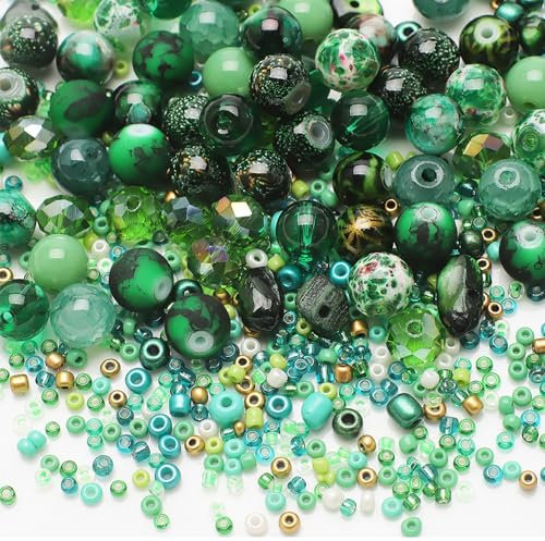 Cosyhav Beads for Bracelet Making,Grass Green Bracelet Beads,Bead for Jewelry Making,Such as Bracelets, Necklaces, Earrings