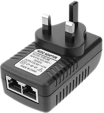 SECFOU 1a Powerline Adapter Injector for Router Ethernet Power Supply Uk Plug