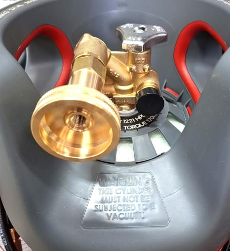 Adaptateur de réservoir LPG DISH - 3/4 et filetage à droite de 21,8 mm - Pour bouteilles GasBank avec double valve - Remplissage légal