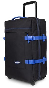 Eastpak Tranverz S Kabinentrolley 42L (51 x 32,5 x 24 cm), robuster Koffer mit Rollen, leichtes Handgepäck mit 2 Fächern, Teleskopgriff & TSA-Schloss - Kontrast Black Blue