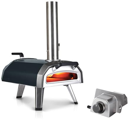 Ooni Karu 2 con Quemador de Gas Incluido, Horno para Pizza Portátil Multicombustible de Nueva Generación para Exterior, Compatible con Leña, Carbón y Propano