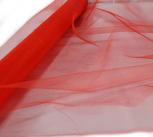 magic-man1001 Tüll in rot 70 cm x 20 m Tüllstoff Tüll Stoffe Deko