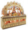 Wichtelstube-Kollektion LED Schwibbogen mit Adventskalender Seiffener Kirche Lichterbogen Schwippbogen Weihnachtsdeko Fenster, Batteriebetrieben + Timer Adventskalender zum befüllen