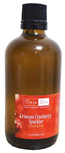 Freshskin Beauty LTD | Crimson Cranberry Sparkler Fragrance Oil 100ml - Candles, Bath Bombs, Soap Making, Reed Diffusers & Wax Melts - Cosmetic Grade - Vegan Friendly
