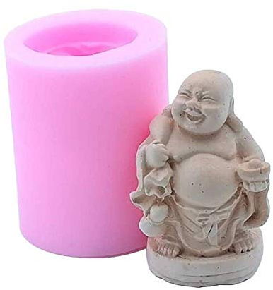 Chinesische Maitreya Buddha Bodhisattva Silikon-Kerzenform, Avalokitesvara Kerzenform, Schokoladen-Fondant, Seife, Backform, Kuchendekoration, Dekoration, Werkzeug, Polymer-Aromatherapie, Tonform