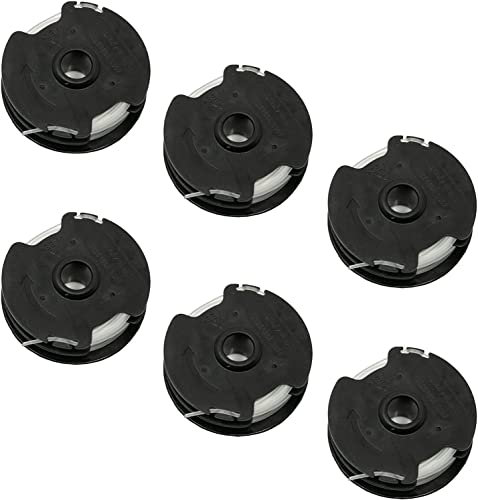 6 x Fadenspule, Trimmerspule, Ersatzspule, passend für Parkside Rasentrimmer, Grasschneider, Freischneider PRT 550 A1 A2 A3 A5 B6, PRTA 20-Li B2 C3