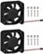 GeeekPi 2PCS Raspberry Pi 4 Fan DC 5V Brushless CPU Cooling Fan 40x40x10mm, for Raspberry Pi 4 Model B,3B+,Raspberry Pi 3/2 Model B (Black)