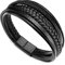 murtoo Bracelet for Man Cowhide Genuine Leather Women Unisex Cuff Wrap Bracelet Brown Black Multi-Layer Magnetic Clasp Rope Wristband (Black, 7.5'')