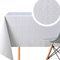 Grau Retro Wachstuchtischdecke mit Weiß Punktmuster, Abwischbare PVC Wachstuch, Rechteckige 250 x 140 cm - 8 Sitzplätze, Gepunktet Tupfen Vinyl Tischdecke, Wachstischdecke Pflegeleicht Wasserdichtes
