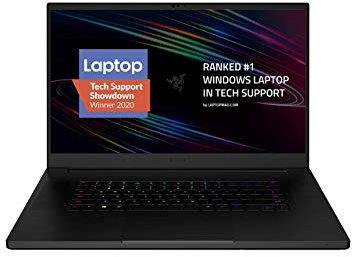 Razer Blade Pro 17 Gaming Laptop 2020: Intel Core i7-10875H 8-Core, NVIDIA GeForce RTX 2080 SUPER Max-Q, 17.3 FHD 300Hz, 16GB RAM, 512GB SSD, CNC Aluminum, Chroma RGB, Thunderbolt 3, SD Card Reader