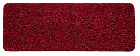 MIULEE Teppich Badematte Badezimmerteppich Bettvorleger rutschfest Badteppich Badvorleger Saugfähige Duschvorleger Waschbar Fussmatte für Wohnzimmer Schlafzimmer Badezimmer 45x120 cm Rot