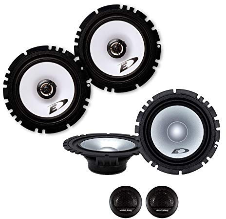 Mediadox Front/Heck 16,5cm/165mm Auto Lautsprecher/Boxen/Speaker Komplett-Set von Alpine kompatibel mit VW Volkswagen
