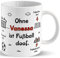 Sheepworld Fußball-Tasse »Ohne ... ist Fußball doof.« Tasse mit Wunschname, Deutschland, personalisiert (weiß) | Porzellan, 32,5 cl | Geschenk Fußball, WM, EM, Bundesliga | L1444