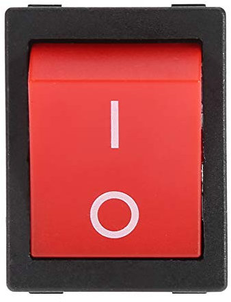 Eujgoov 30a Interruptor Basculante Cuadrado de 4 Pines ON OFF Interruptor de Soldador Eléctrico Tipo Barco con Luz Roja(1PCS)