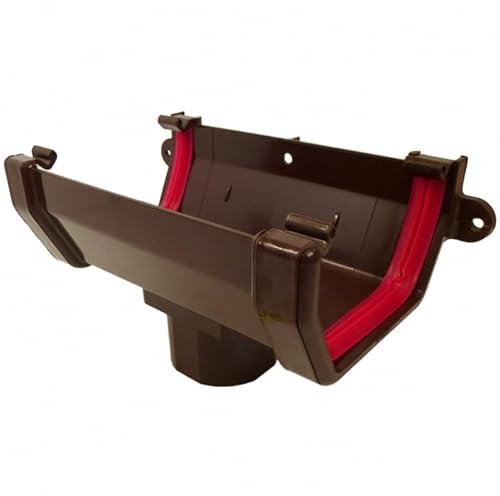 Freeflow FRS605LB - Salida cuadrada para canalón, 114 mm, color marrón