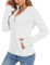 TACVASEN Damen UV Schutz Jacke Leicht Langarm Sommershirt Sun Hoodie Outdoor Rash Guard für Wandern Angeln Jogging (M, Weiß)
