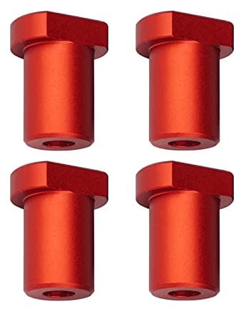 Holzbearbeitungsbank, Hunde, 4 Stück, Tisch-Werkbank, Hilfswerkzeug, DIY-Positionierungsbank passend für 19/20 mm Hundeloch Hobelstopper Bank Aluminiumlegierung, Werkbank, Tischzubehör (rot, 20 mm)