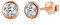 Candyfancy Kleine Ohrstecker Sterling Silber 925 Roségold für Damen Herren Mini Zirkonia Ohrringe Stecker5mm